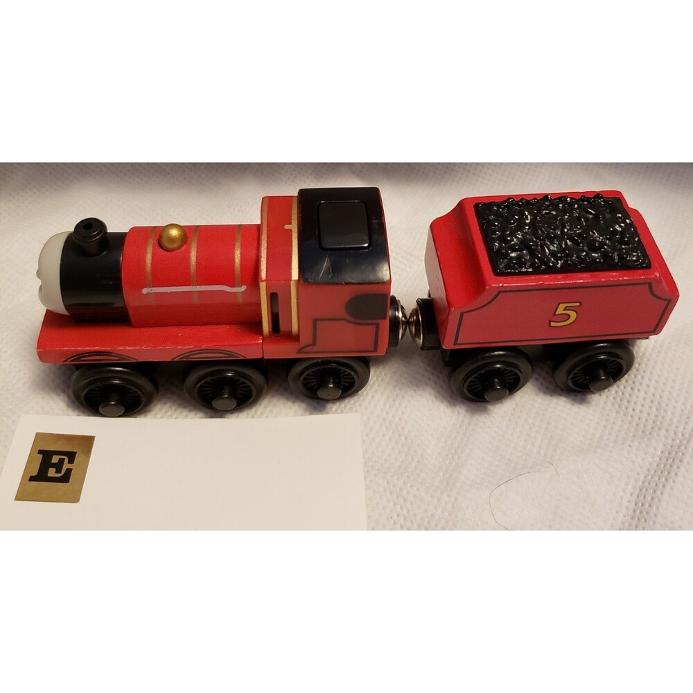Talking James And Tender From Thomas And Friends Wooden Trains Tested Works! - Picture 5 of 7